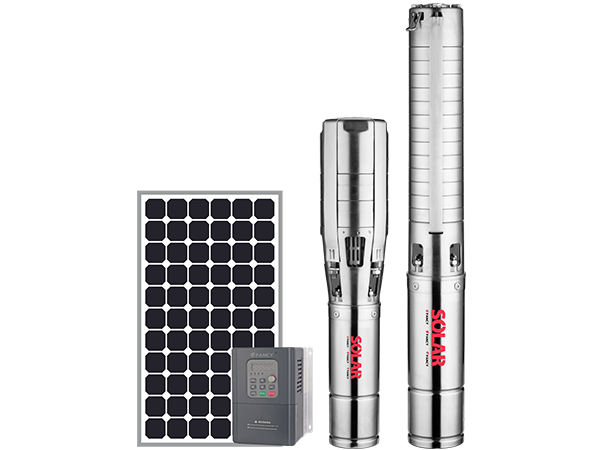 SSP-VFD borehole solar water pump